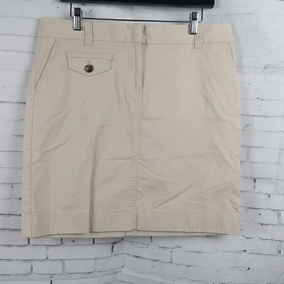 ANN TAYLOR KHAKI TAN MINI SKIRT WITH POCKETS SIZE 10 - Picture 5 of 10